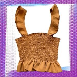 🌻 5/$15 🌻 Shein Ruched Crop Top, Size 8, EUC